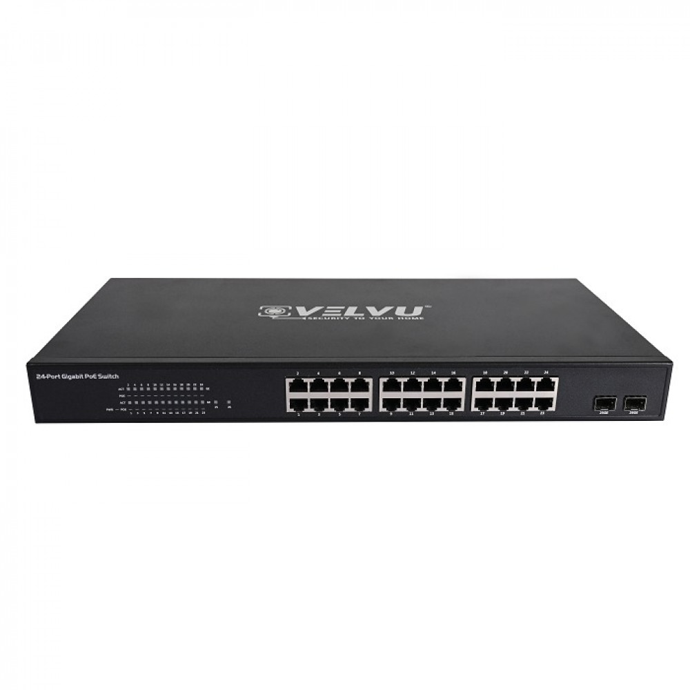 Image of Velvu 24 Full Giga PoE Port and 2 SFP ST-POE-5124-S2